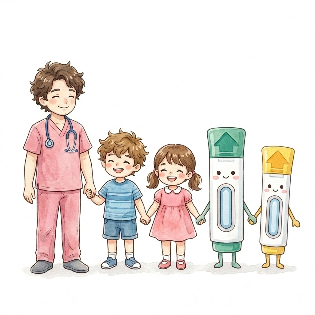 せせらぎ先生と子供たち、デュピクセントのキャラクター